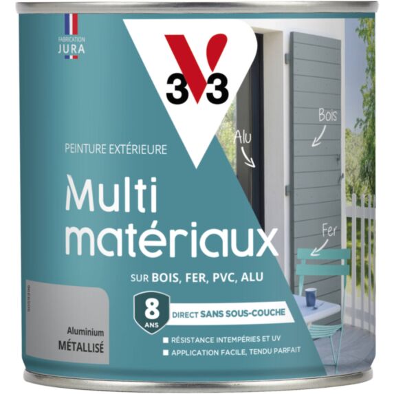 Peinture multisupport Direct Protect 0.5L Aluminium Métallisé - V33