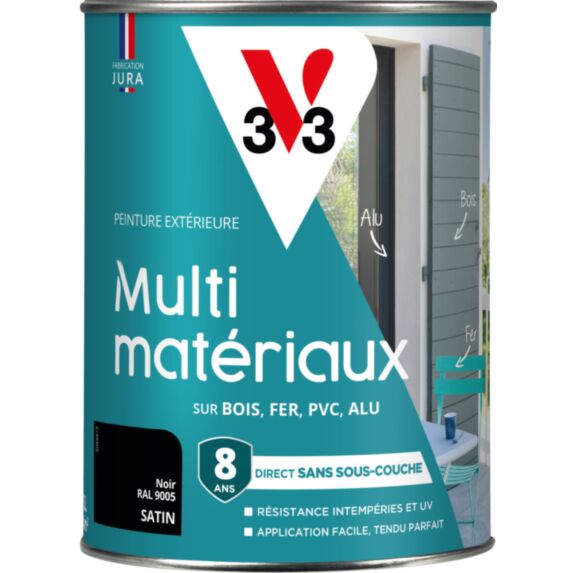 peinture multisupport direct protect satin 1.5 l noir  - V33