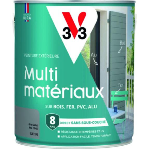 Peinture extérieure multisupport Direct Protect 2.5L Gris galet - V33
