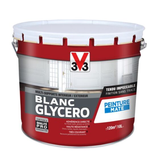 Peinture blanc glycéro mat 10l