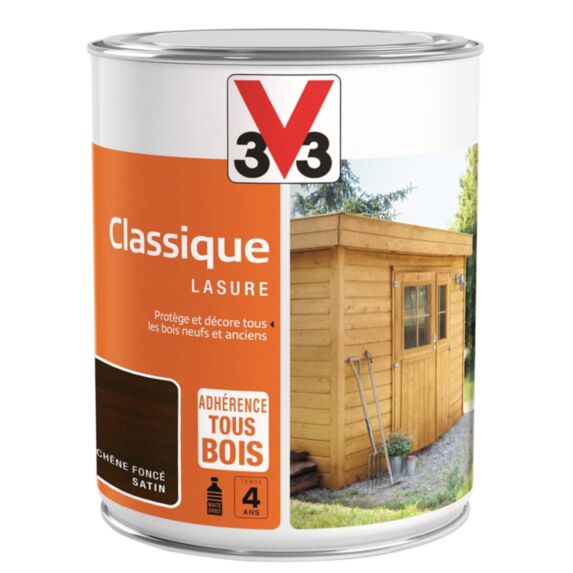 Lasure Classique satin chêne foncé 1 L - V33