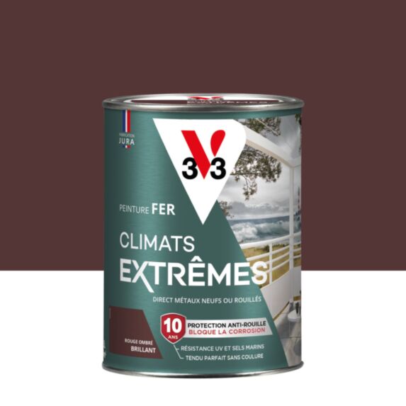 Peinture Fer Climats Extrêmes Brillant Rouge Ombre 1,5 L