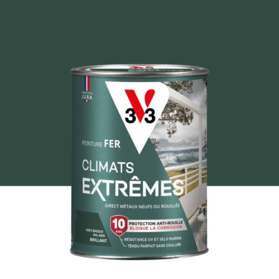 Peinture Fer Climats Extrêmes Brillant Vert Basque 1,5 L
