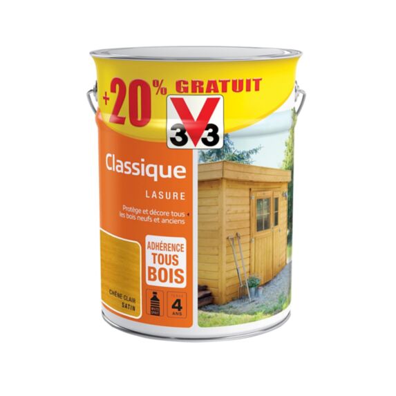 Lasure Classique Chêne Clair 5 L + 20% - V33