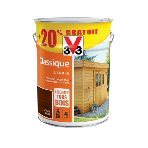 Lasure Classique Acajou 5 L + 20%