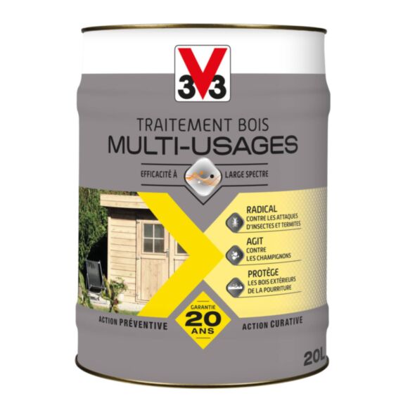 Traitement bois multi usages 20l