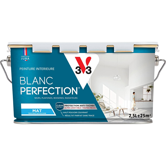 Peinture blanc perfection mat 2,5L