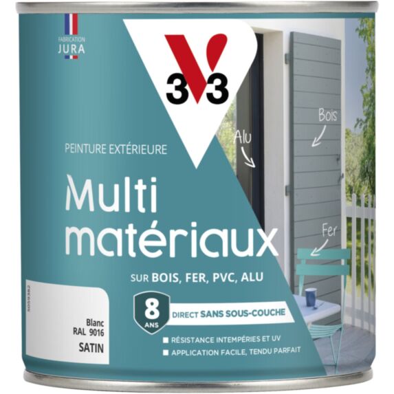 Base à teinter multimateriaux blanc satin 0,5L - V33