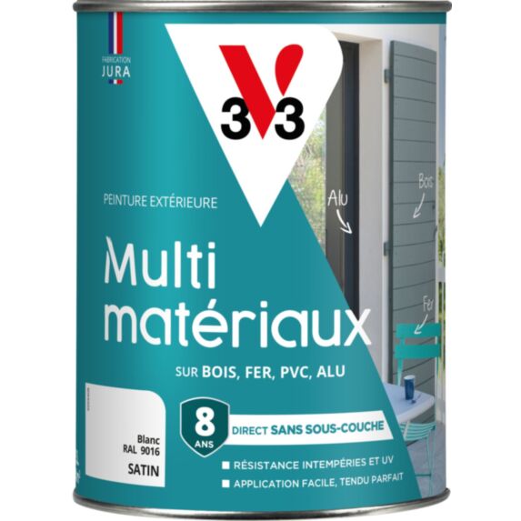 Base à teinter multimateriaux blanc satin 1,5L - V33