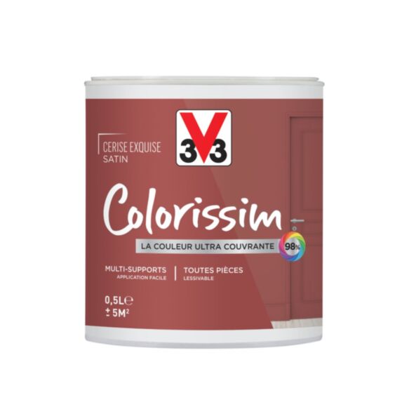 Peinture colorissim satin cerise exquise 500 ml – - V33 