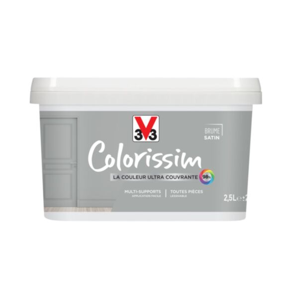 Peinture multisupport colorissim satin brume 2,5L – - V33