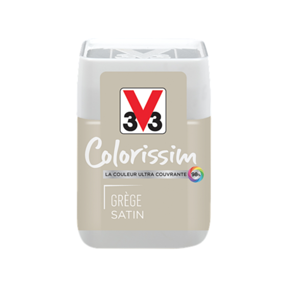 Testeur de peinture multisupport Colorissim grège satin 75ml - V33