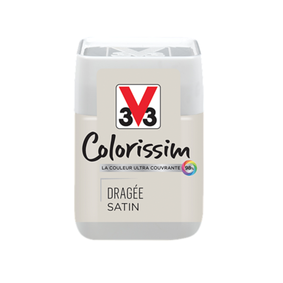 Testeur de peinture multisupport Colorissim dragée satin 75ml - V33