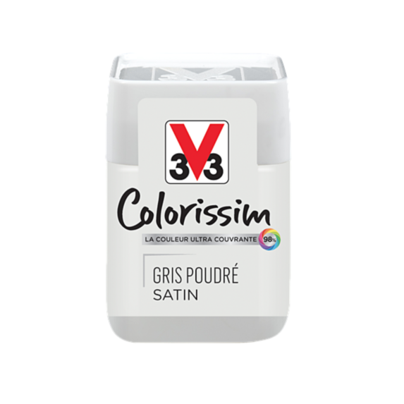 Testeur de peinture multisupport Colorissim gris poudre satin 75ml - V33