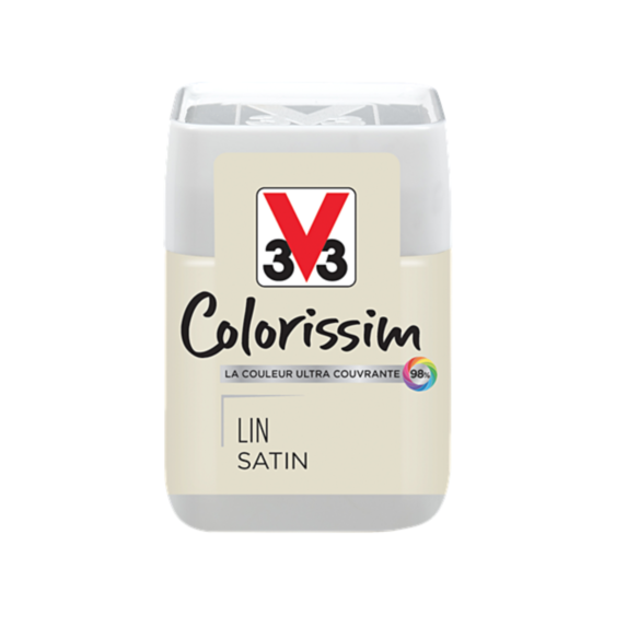 Testeur de peinture multisupport Colorissim lin satin 75ml - V33