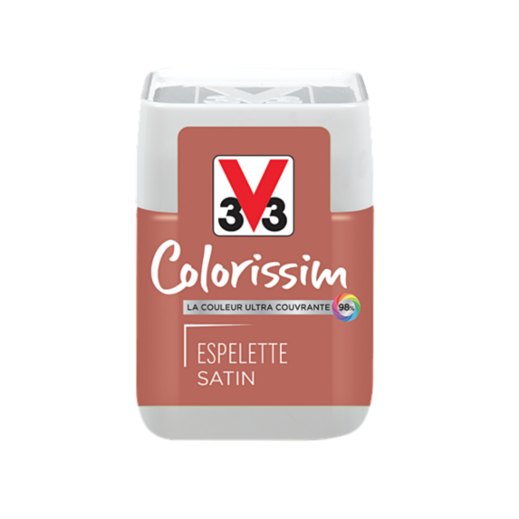 Testeur de peinture multisupport Colorissim Espelette satin 75ml - V33
