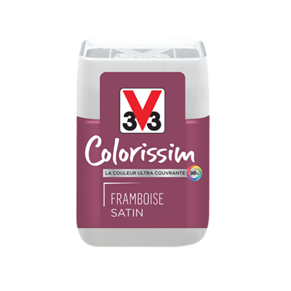 Testeur de peinture multisupport Colorissim framboise satin 75ml - V33