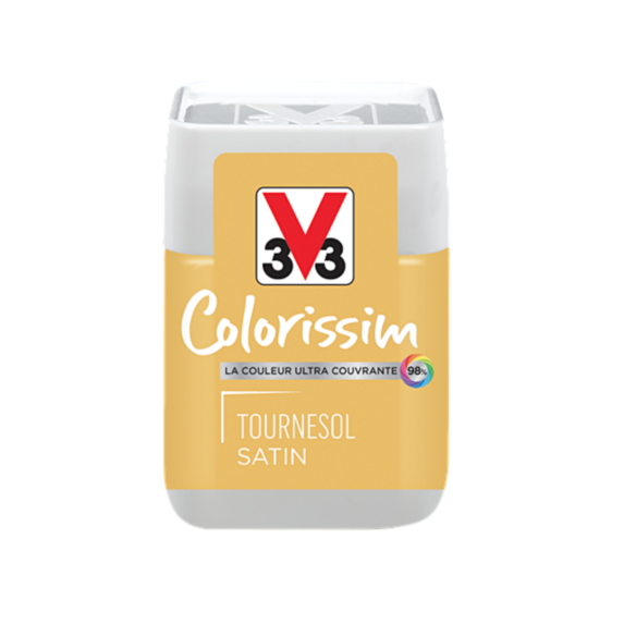 Testeur de peinture multisupport Colorissim tournesol satin 75ml - V33
