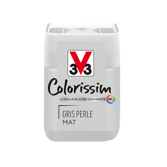 Testeur de peinture multisupport Colorissim gris perle mat 75ml - V33