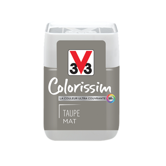 Testeur de peinture multisupport Colorissim taupe mat 75ml - V33