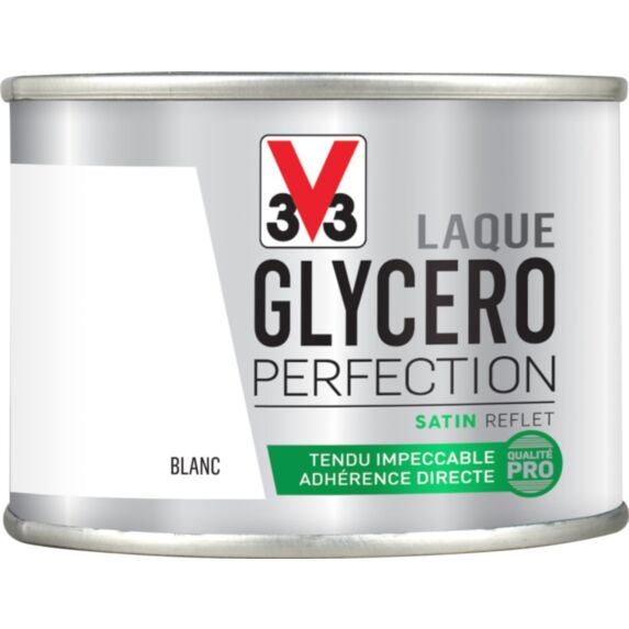 Laque glycéro satin blanc 125ml - V33