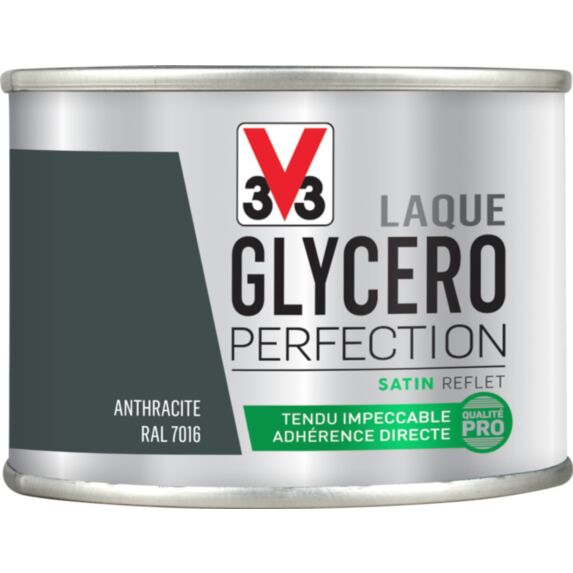 Laque glycéro satin anthracite 125ml - V33