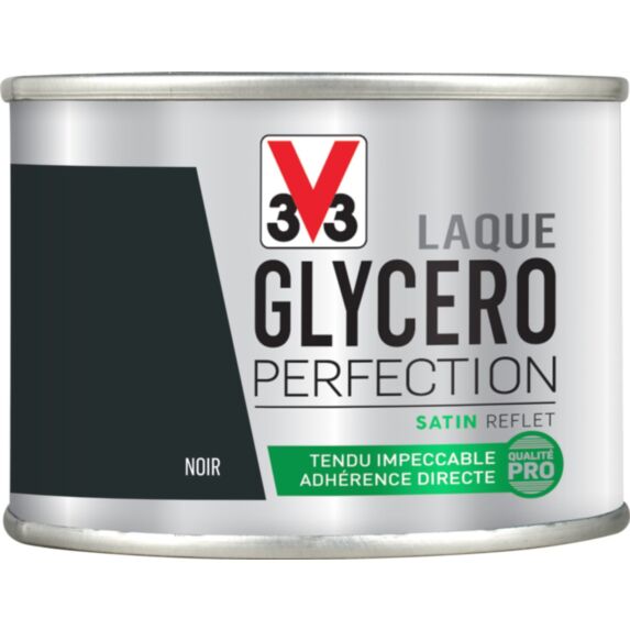 Laque glycéro satin noir 125ml - V33