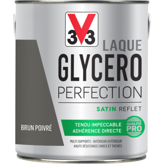 Laque glycéro 2 l satin brun poivre