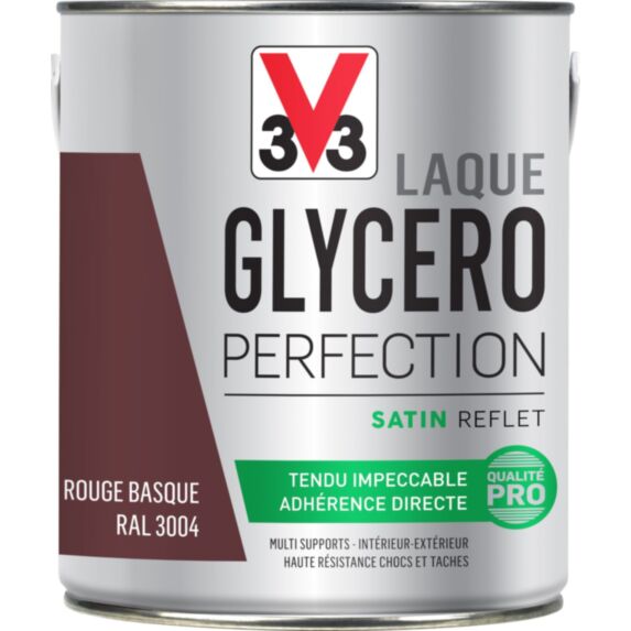 Laque glycéro multisupport Perfection rouge basque satin 2L - V33