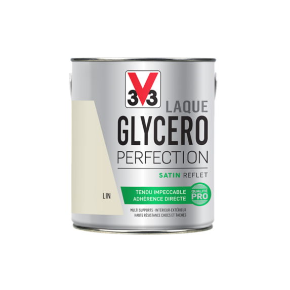 Laque glycéro multisupport Perfection lin satin 2L - V33