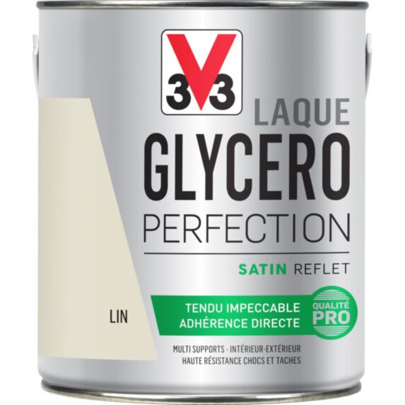 Laque glycéro multisupport Perfection lin satin 2L - V33