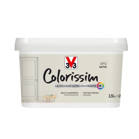 Peinture multisupport colorissim satin gypse 2,5L – - V33