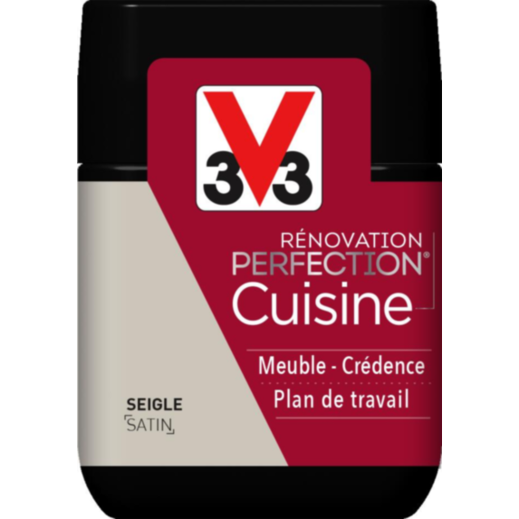 Testeur de peinture rénovation cuisine Perfection seigle satin 75ml - V33