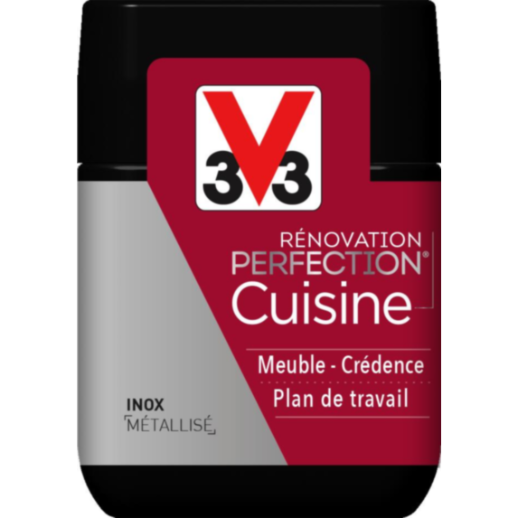 Peinture rénovation cuisine Perfection inox métallisé satin testeur 75ml - V33