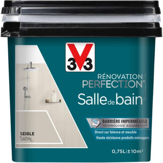 Peinture rénovation salle de bain seigle satin 0,75l - V33