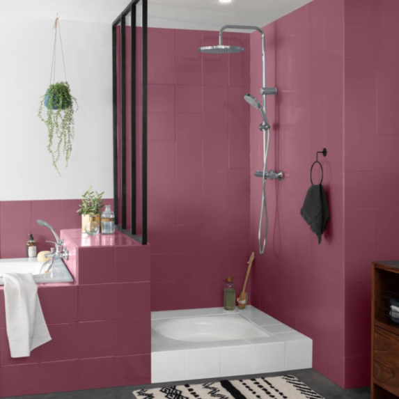 Peinture rénovation salle de bain Perfection prune satin 2L - V33