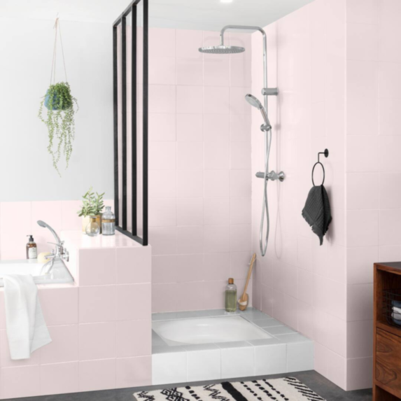 Peinture rénovation salle de bain Perfection rose poudre satin 2L - V33