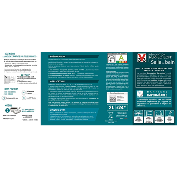 Testeur rénovation salle de bain seigle satin 75ml - V33