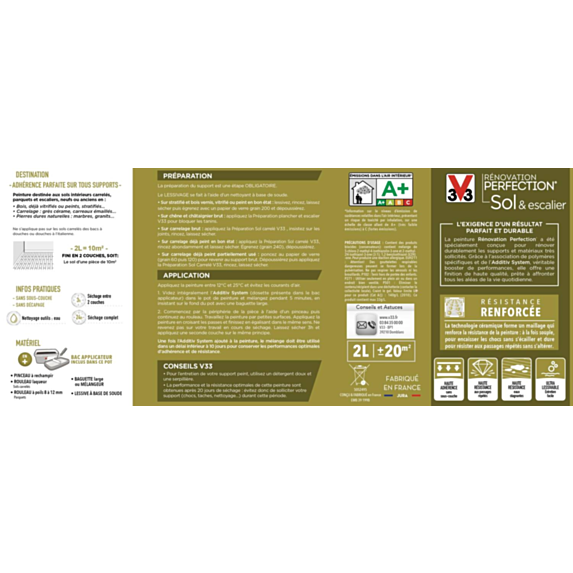 PEINTURE V33  RENO PERFECTION SOL & ESCALIER ®  PLUME 750 ML