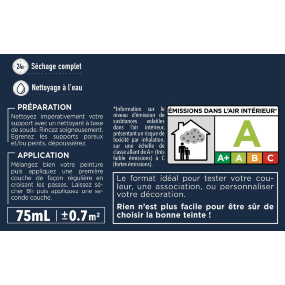 Testeur peinture Rénovation Multisupport figue satin 75 ml - V33
