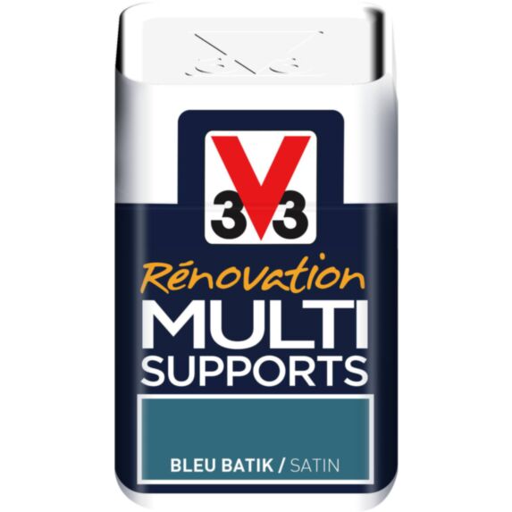 Testeur de peinture Rénovation Multisupport bleu batik satin 75 ml - V33