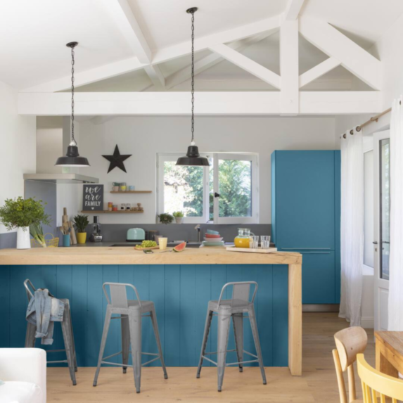 Peinture Rénovation Multisupport bleu batik satin 0,5L - V33