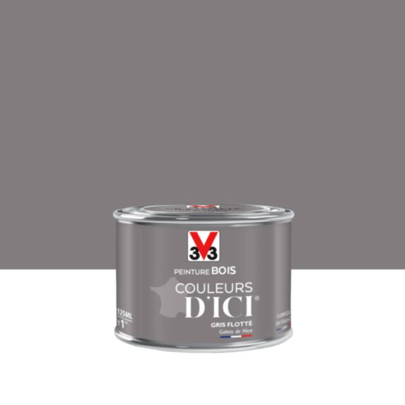 PEINTURE V33  BOIS COULEURS D’ICI ®  GRIS FLOTTE 125 ML