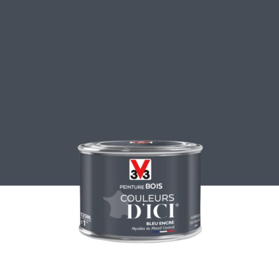 Peinture bois Couleurs d’ici 125ml bleu encre – V33