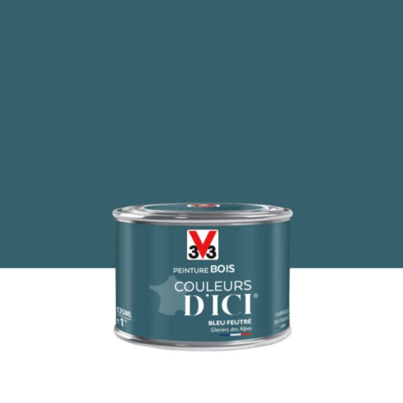 PEINTURE V33  BOIS COULEURS D’ICI ®  BLEU FEUTRE 125 ML