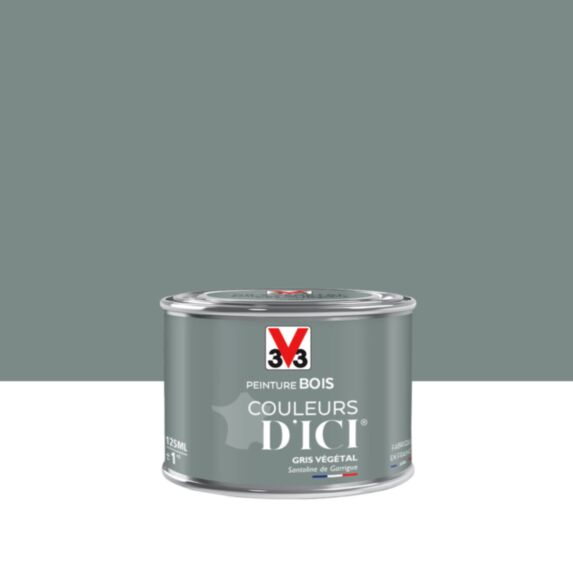 PEINTURE V33  BOIS COULEURS D’ICI ®  GRIS VEGETAL 125 ML