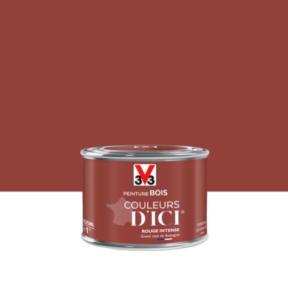 Peinture bois Couleurs d’ici 125ml rouge intense – V33
