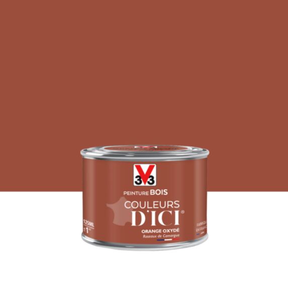 Peinture bois Couleurs d’ici 125ml orange oxyde – V33