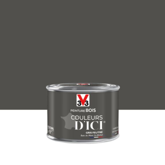 PEINTURE V33  BOIS COULEURS D’ICI ®  GRIS FEUTRE 125 ML