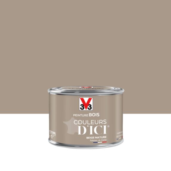 PEINTURE V33  BOIS COULEURS D’ICI ®  BEIGE NATUREL 125 ML